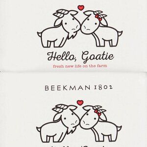 2 Beekman 1802 Hello Goatie Bar Soap  3.4 oz. each. FRAGRANCE FREE - Brand New!